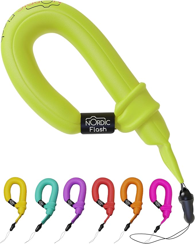 Nordic Flash Waterproof Phone & Camera Float Wrist Strap for Underwater | Waterproof Float Strap Compatible with GoPro Hero 13, Insta360 X4, DJI Action 5 Pro, iPhone, OM System TG-7 & Kodak WPZ2 by NordicFlash