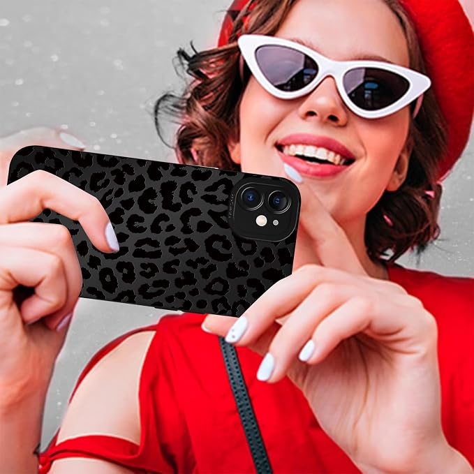 Cute Black Cheetah Print Phone Case for iPhone 11 6.1" | Aesthetic Leopard Pattern Design Cover Full Camera Lens Protective Shockproof Soft Slim TPU Funda for Men Women Girls - Image 8