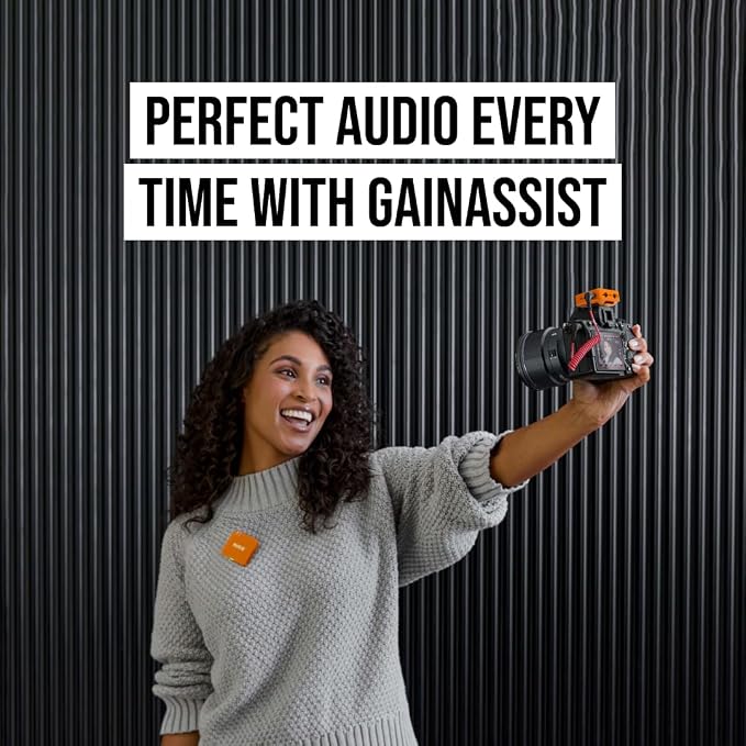 RØDE Wireless GO (Gen 3) – Compact Wireless Mic – Pristine Audio, 32-bit Float Recording, Automatic Level Control, for Phones, Cameras and Computers (Orange) - Image 7