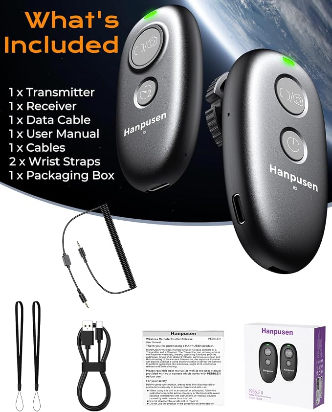 for Panasonic LUMIX Camera Rechargeable Remote Shutter Release | Wireless Remote Control for LUMIX S1II/S1IIE/S1RII/GH7/GH4/G9 II/G97/G7/G97/BS1H/BGH1/S1H/FZ1000 II, No Disposable Batteries - Image 9