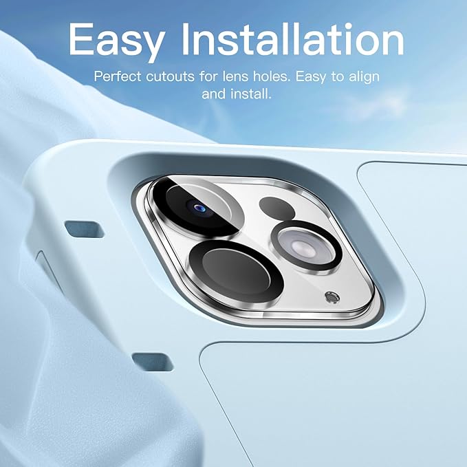 JETech Camera Lens Protector for iPad Pro 11"/13" M5/M4, 3-Pack | 9H HD Clear Tempered Glass, Full Coverage Protection, Anti-Scratch Design, Easy Installation - Image 6