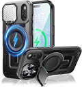 Camera Stand Case for iPhone 17 Pro, [Compatible with MagSafe] [Lens Cover] 2025 Version Military Grade Protective Soft Case for iPhone 17 Pro 6.3 inch Men Women, Black by WASTROYAL