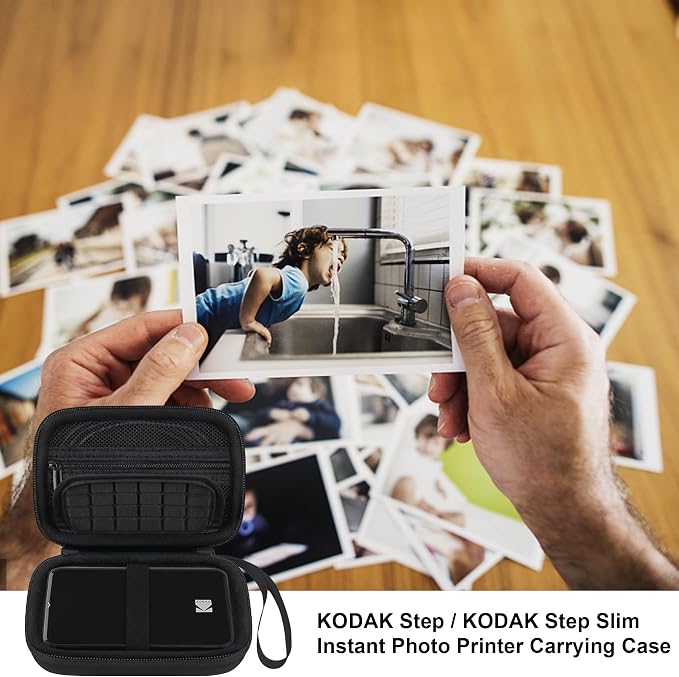 Elonbo Camera Carrying Case for KODAK Step Instant Smartphone Photo Printer | KODAK Step Portable Mini Color Wireless Mobile Printer Hard Travel Bag, Instant Color Picture Printer Storage Holder, Black+ - Image 7