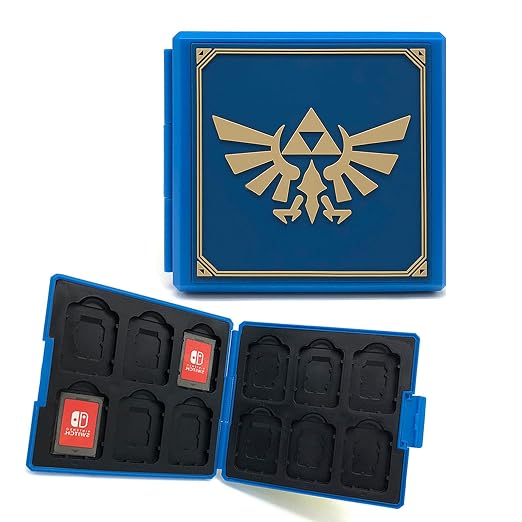 doepeBAE Game Card Case for Nintendo Switch,Portable Game Card Holder,Hard Shell Storage Case,Large Capacity Switch Card Organizer with 12 Card Slots (Z blue) by Unknown