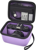 Comecase Vlogging Camera Case for Duluvulu/for VJIANGER 4K Digital Cameras | Mesh Pocket for Charging Cables and Batteries, Travel Storage for Vloggers, Parties and Camping (Purple) - Case Only by COMECASE