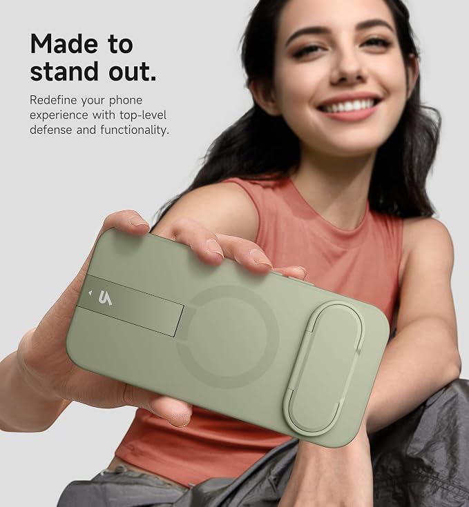 SURITCH for Google Pixel 11/11 Pro Phone Case, Compatible with MagSafe, Protective Cover with Camera Cover & Adjustable Metal Kickstand for Pixel 11/11 Pro 2026 -Sage Green - Image 7