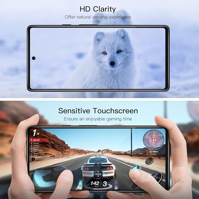 JETech Screen Protector for Google Pixel 6a, 2+2 Pack | with Camera Lens Protector, HD Clear Tempered Glass, Anti-Scratch Protection, Easy Installation Tool - Image 8