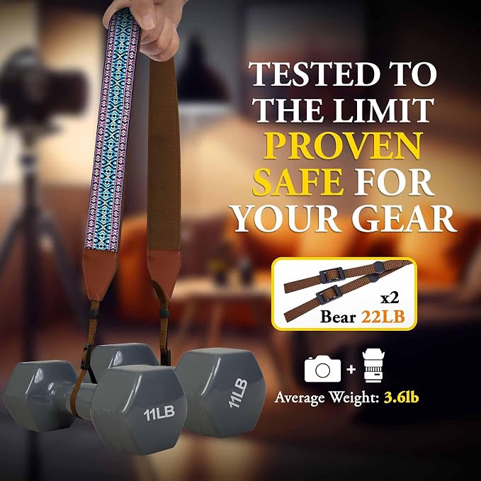 Art Tribute Custom Camera Strap - Add Your Text and We Make It Especially For You Get Your Own Personalized Gift Colors Weave Camera Strap, No Shipping Cost! - Image 4