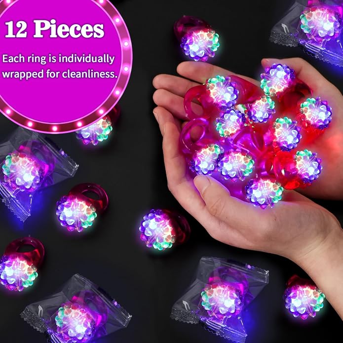 LACGO LED Flashing Finger Toys - Blinking Bumpy Finger Toys Finger Light Adult Novelty Favor Glow up Flashing Finger Gift for Easter Party Birthday Classroom Prizes - Image 7