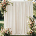 10x10FT Beige Backdrop Curtains for Parties, 5x10FT 2 Panels | Wrinkle Resistant Fabric Drapes for Photography Birthday Wedding Background Decorations Easy Hang Multipurpose Use by WELCOMETOCIPAZEE