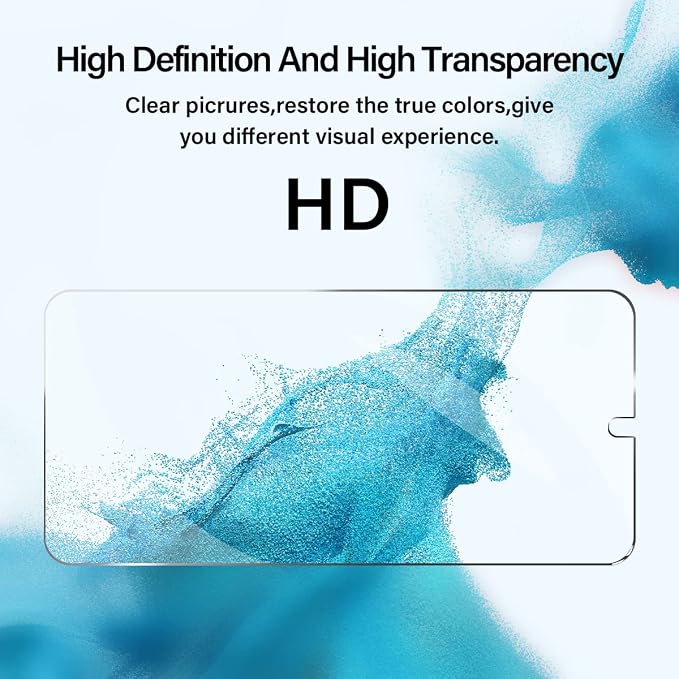BIGFACE Galaxy S22 Plus Tempered Glass Screen Protector, 2 Pack, Anti-Scratch, Ultrasonic Fingerprint Unlock, Case Friendly, 9H Hardness - Image 6