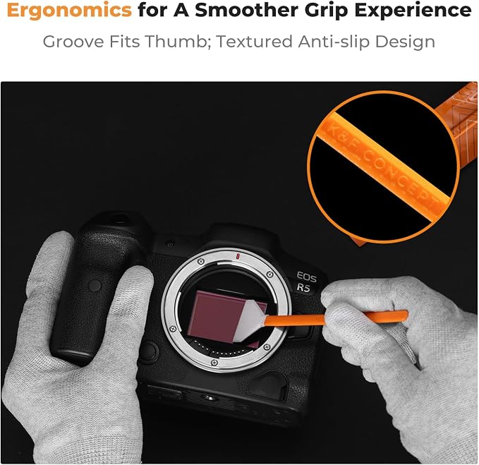 K&F CONCEPT 24mm Full-Frame Sensors Cleaning Swabs X10，Camera Clean | High-Efficiency ,Vacuumed Package,Soft and Flexible,Easy to Carry,Smooth and lint-free for CCD CMOS,Multi-Device Use - Image 4