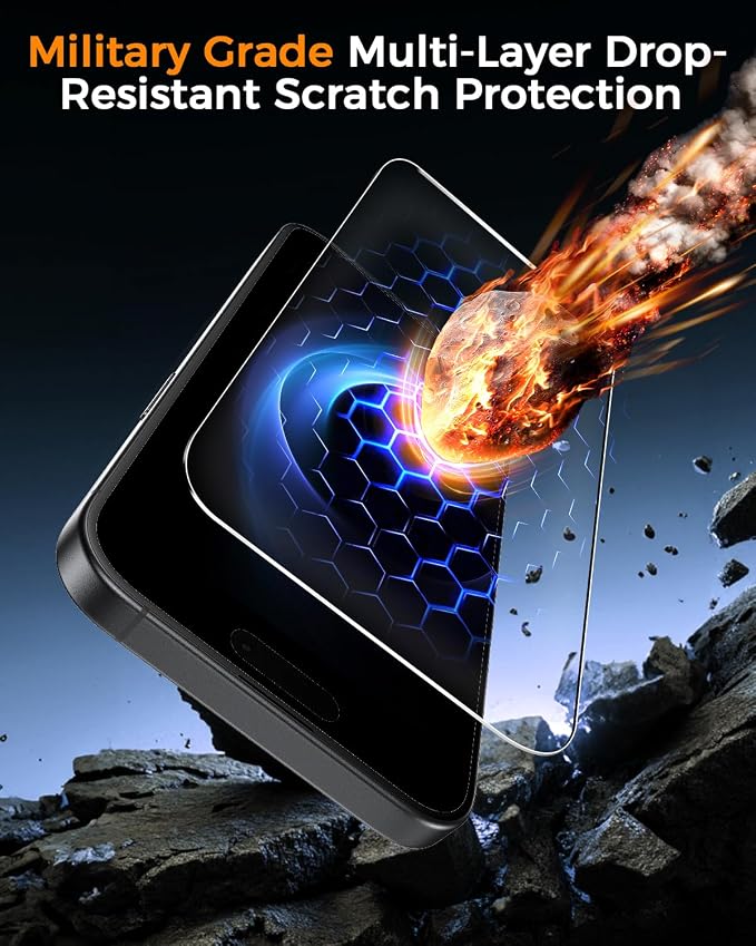 SIBEITU 3+3 Pack Screen Protector for iPhone 13 6.1 Inch Tempered Glass | 3 Pack Screen + 3 Pack Camera Lens Protector, HD Clear 9H Hardness, Scratch Resistant, Sensor Protection, Case Friendly - Image 3