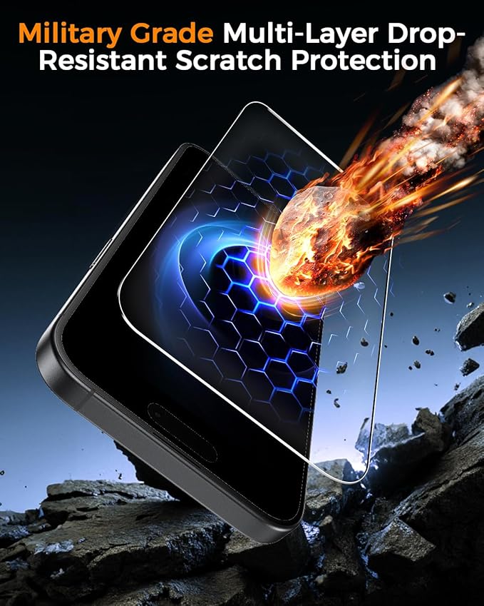 SIBEITU Screen Protector for iPhone 13 Pro Max 6.7 Inch Tempered Glass | 3 Pack Screen + 3 Pack Camera Lens Protector, 6.7 Inch HD 9H Hardness, Scratch Resistant, Sensor Protection, Case Friendly - Image 2