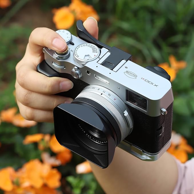 Haoge THB-XVB Metal Thumb Up Rest Hand Grip for Fujifilm X100VI Fujinon X100V Camera Accessories Black Hot Shoe Thumb Up - Image 2