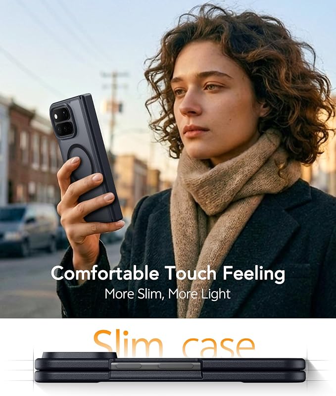 FNTCASE for Google Pixel 11 Pro Fold Case, Hinge Protection, Translucent | Fit for Magsafe, 18FT Military Grade Drop Proof, Protective Tough Phone Cover, Anti Slip, Matte, Black - Image 6