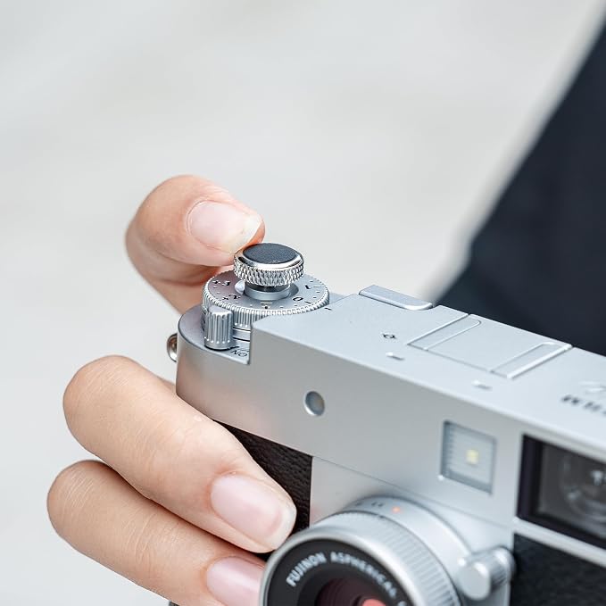 JJC Soft Shutter Release Button for Fujifilm X100VI XT50, Silver, 2-Pack | for Fuji Fujifilm X-T5 X-T50 X-T30 III X-PRO3 X100VI X100V X-E5 X Half Sony RX1R II RX10 IV III Leica Q3 M10 M9 Nikon Zf Df - Image 8