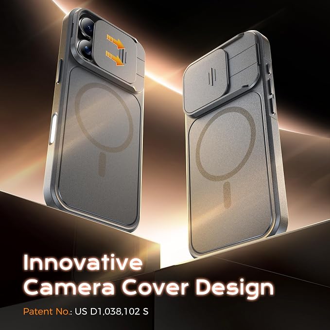 TOCOL for iPhone 16 Pro Max Case with Slide Camera Cover, Kickstand and Camera Control Button, Fit for MagSafe, Rugged Solid Phone Case, Non-Slip, Drop Protection, Gray - Image 3