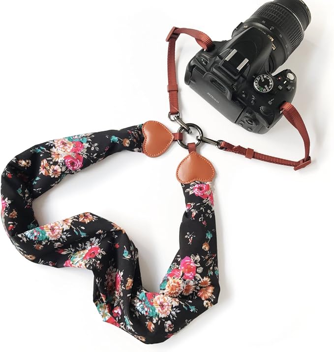 Alled Camera Neck Shoulder Belt Strap, Chevron Scarf Vintage Print Soft Coloful Camera Straps for Women/Men for DSLR/SLR by Alled