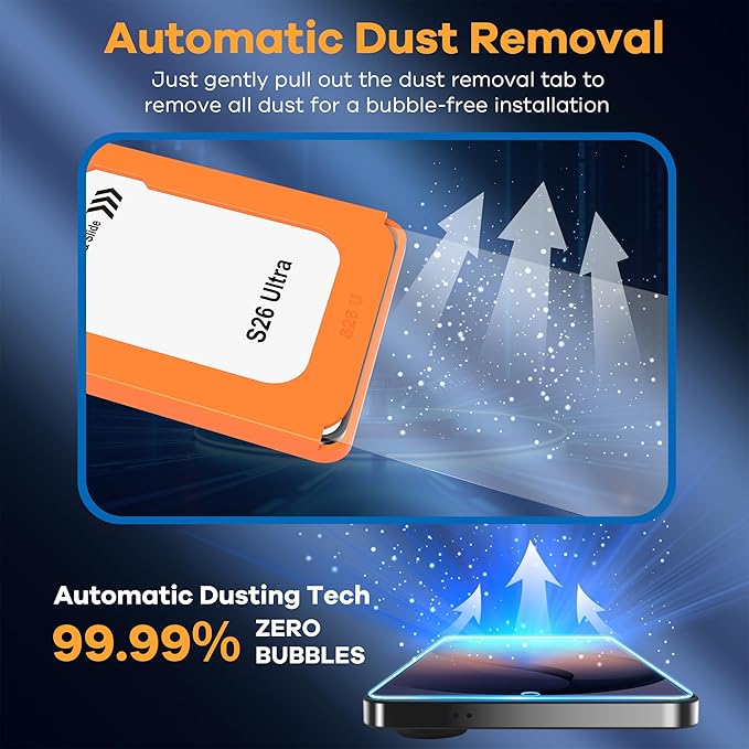 AACL 3-Pack for Samsung Galaxy S26 Ultra Screen Protector Tempered Glass | 9H Glass for S26 Ultra Screen Protector 5G, [Fast Alignment Tool] [Bubble Free] [6.9 Inch] - Image 6