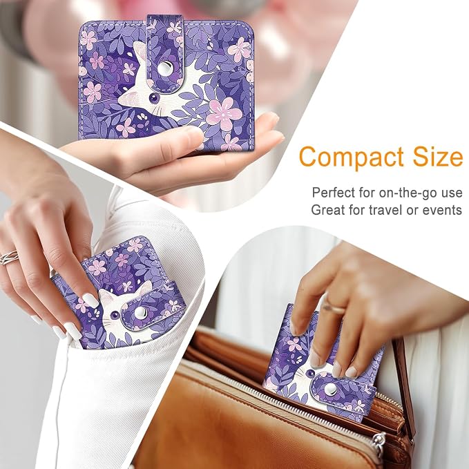 Kawaii White Cat Small Photo Album for 2x3 Inch Films, 56 Pockets | Mini Cute Picture Book, Wallet Size, for Polaroid Fujifilm Instax Mini Instant Camera Printer, Kpop Photocard Binder Holders - Image 6
