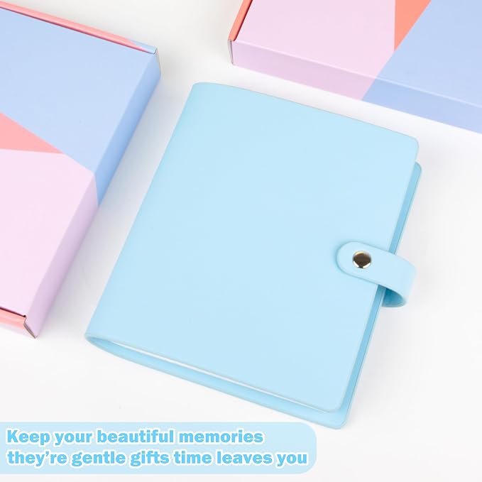 Veicevol 320 Pockets 2x3 Inch Photo Album for Instax Mini & Polaroid, Blue | PU Leather Cover, Gift Box Packaging, Acid-Free Pages, With Snap Closure, Securely Hold all Your Precious Instant Snapshots - Image 9