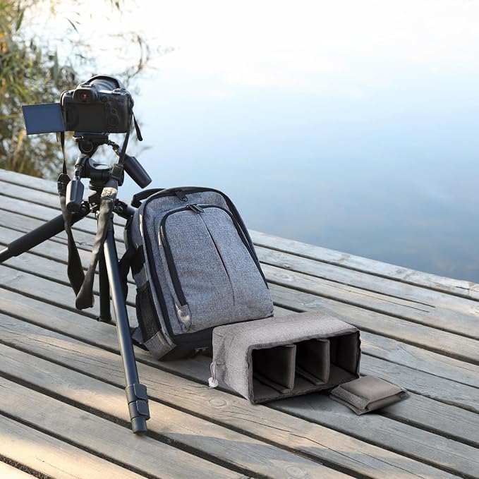Koolertron Waterproof DSLR Camera Bag with Removable Insert, Adjustable Compartments, Fits in Camera Bags - Protective Case for DSLR/SLR Cameras & Accessories - Image 2