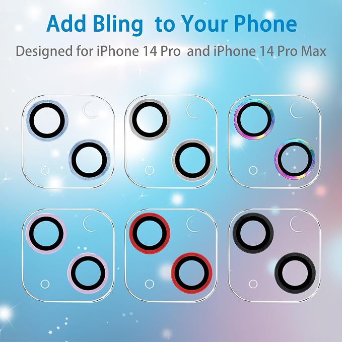 Dengduoduo 3 Pack Tempered Glass Camera Lens Protector for iPhone 14 6.1" & iPhone 14 Plus 6.7", Ultra HD, 9H Hardness, Anti-Scratch, Case Friendly, Easy to Install [No Affect on Night Shots] - Image 6