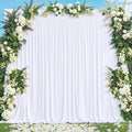 White Backdrop Curtain for Parties Wedding Wrinkle Free White Photo Curtains Backdrop Drapes Fabric Decoration for Baby Shower 5ft x 7ft,2 Panels by Tao-GePartyDecorations