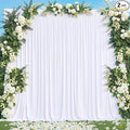 White Backdrop Curtain for Parties Wedding Wrinkle Free White Photo Curtains Backdrop Drapes Fabric Decoration for Baby Shower 5ft x 8ft,2 Panels by Tao-GePartyDecorations
