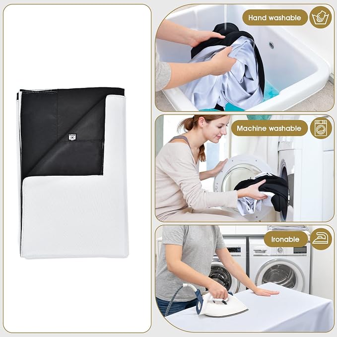 6.5x10ft Black White Backdrop Screen, High Density Polyester Fabric | Pure Black White Photo Backdrop Curtain Screen with 4 Spring Clamps for Photography Photoshoot Portrait Party Video Studio - Image 7