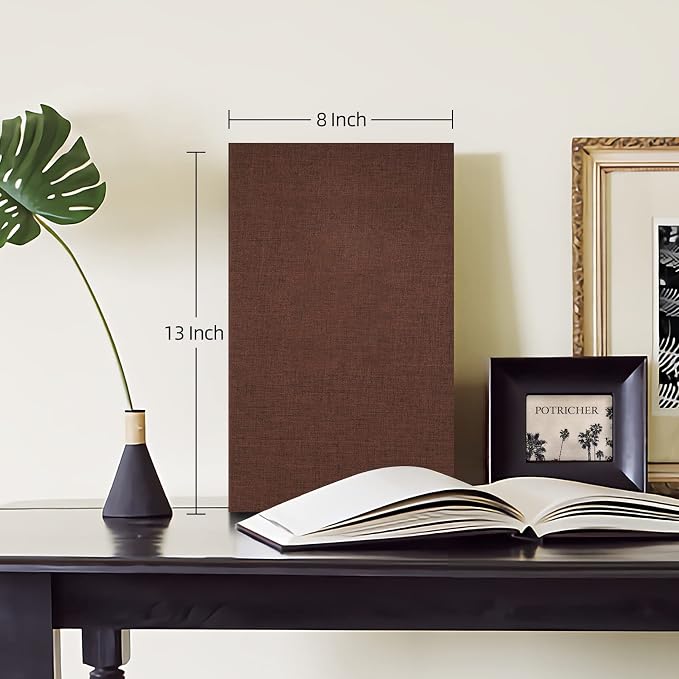 potricher Photo Album 4x6, 300 Pockets, Linen Cover, Brown | Small Capacity 4x6 Picture Albums with Horizontal Pockets, 4x6 Photo Book for Family, Wedding, Baby, Anniversary - Image 2