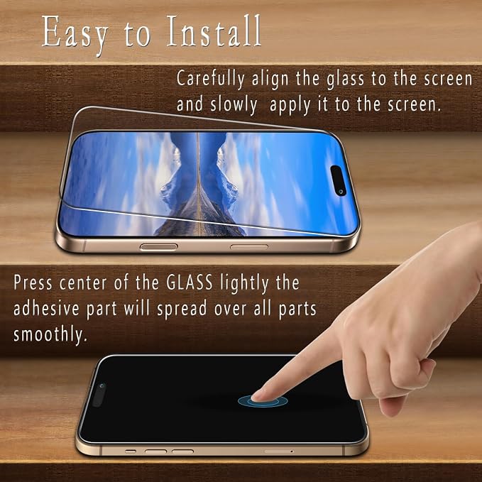 2+2 Pack Screen Protector for iPhone Air / 17 Air Tempered Glass | with Camera Lens Protector, 9H Hardness, Anti Scratch, Bubble Free - Image 5