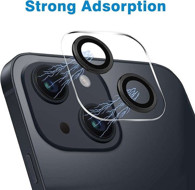 Dengduoduo 3 Pack Tempered Glass Camera Lens Protector for iPhone 14 6.1" & iPhone 14 Plus 6.7", Ultra HD, 9H Hardness, Anti-Scratch, Case Friendly, Easy to Install [No Affect on Night Shots] - Image 5