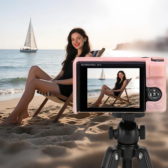 Camera Case for Canon PowerShot SX740/ SX730 Digital Camera, SX740 HS Case | Soft Silicone Protective Case Removable Lens Cover, Comes with 2 Screen Protectors and 1 Wrist Strap. (Smoked Pink) - Image 3