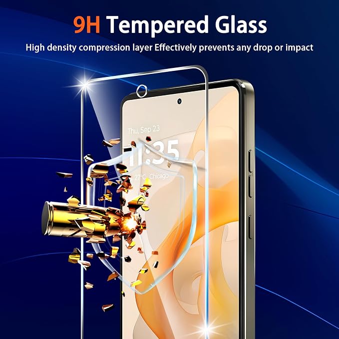 (3+2 Pack) Designed for Motorola Moto G Stylus 5G 2024 Tempered Glass Screen Protector + Camera Lens Protector,[3D Touch][Bubble-Free][Anti-Scratch] Screen Protector Glass For Motorola G Stylus 2024 - Image 3