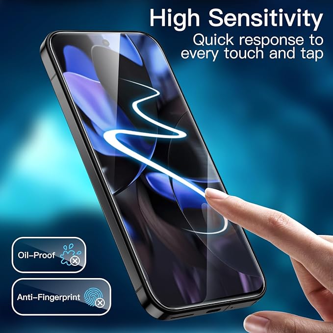 JETech Screen Protector for Google Pixel 9 Pro, 2+2 Pack | with Camera Lens Protector, HD Clear Tempered Glass, Anti-Scratch Protection, Easy Installation Tool - Image 7