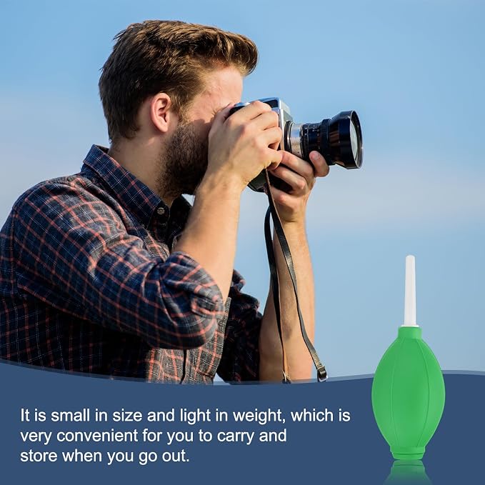 PATIKIL Soft Tip Air Blower Dust Blaster, 3 Pcs Rubber Bulb Air Pump Dust Blower Cleaner Cameras Lens Cleaning Tool with Long Nozzle for Camera Lens Computer Keyboard, Green/White - Image 5