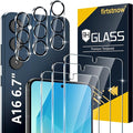 firtstnow 3 Pack for Samsung Galaxy A16 5G Screen Protector Tempered Glass + 3 Pack Camera Lens Protector, Military Grade Shatterproof, 9H Hardness, Fingerprint Unlock, Case Friendly 6.7 Inch by Unknown