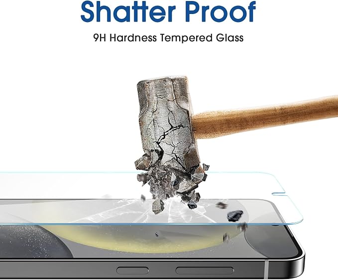 amFilm OneTouch for Samsung Galaxy S24 Screen Protector 6.2" Tempered Glass | Auto-Alignment, 30s Install, Bubble Free, Scratch & Drop Protection, HD Clear, Camera Lens Protector, 2+2 Pack (S24-6.2'') - Image 7