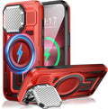 Camera Stand Case for iPhone 13 Pro, [Compatible with MagSafe] [Lens Cover] 2024 Version Military Grade Protective Soft Case for iPhone 13 Pro 6.1 inch Men Women, Red by WASTROYAL