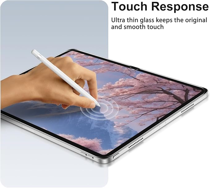 SPARIN 2+2 Pack Screen Protector for iPad (A16) 11th/10th Gen (11”/10.9”) | Tempered Glass + Camera Lens Protector Full Protection, Case Friendly, Anti Scratch, Apple Pencil Compatible-Silver - Image 5