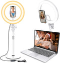 Desk Ring Light with Stand for Computer, Zoom Lighting for Computer | 30 Light Modes for Video Conference, Video Calls, Home Office, Desk Lighting for Video Recording, Podcast, Webcam, Stream by Yarrashop