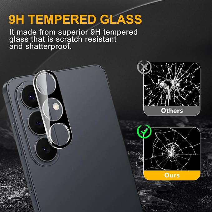 3 Pack Camera Lens Protector for Samsung Galaxy S26/S26 Plus | Tempered Glass,Anti-Fingerprint,9H Hardness,Scratch Resistant,Easy to Install,Bubble Free,HD Clarity - Image 7