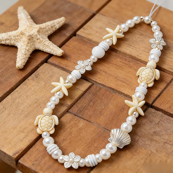 Cute Beaded Camera Wrist Strap for Phone, Digital Camera Charm Lanyard, Pearl Beaded Chain for Bag Keychain Gift - Image 3