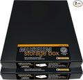Lineco Drop Front Archival Storage Box, 9.75x12.75x1.5 in, Black, 2 Pack | Acid-Free with Metal Edge, Preserves Picture Longevity, Organize Photos, Newspapers, Prints, Documents, Crafts, DIY by Lineco
