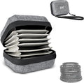Hard Shell Camera Lens Filter Case Up to 67mm, Water Resistant & Dustproof | 62mm 58mm 55mm 52mm 49mm 46mm 43mm 4.5mm 37mm Filter Holder, Camera Filter Pouch with Microfiber Cleaning Cloth for Shooting by JJC