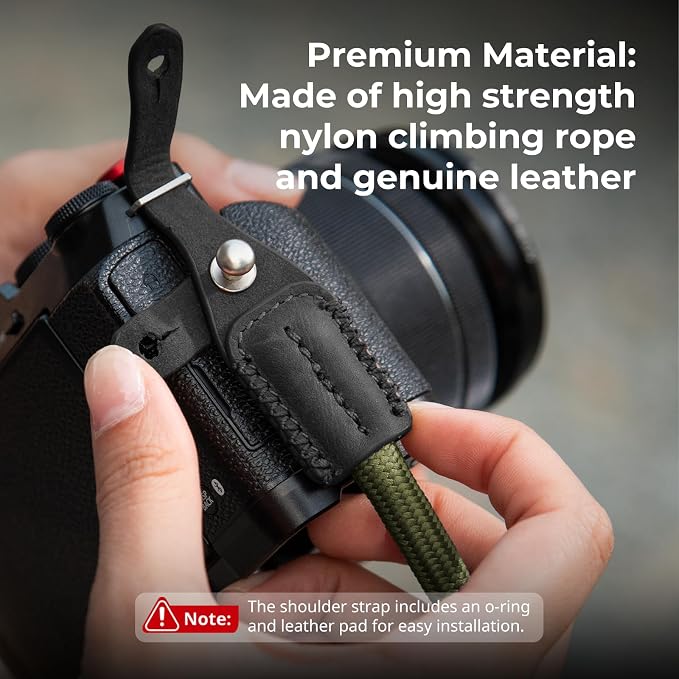 SMALLRIG Rope Camera Neck Shoulder Strap, Adjustable Braided Shoulder Strap with O-Ring and Leather Pad - Image 7