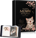 DEGDFSGR 5x7 Small Photo Album, 60 Pockets Holds 120 Photos | Slip-in pockets, black elastic band, portable for family, wedding, baby, travel photos, Tabby Cat Pink Cherry Blossom by Unknown
