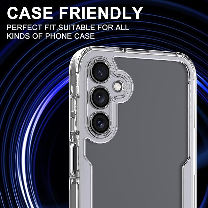 for Samsung Galaxy A16 Camera Lens Protector, Individual Metal Ring Tempered Glass Lens Cover, [Strong Adsorption] Scratch Resistant Ultra-Thin HD Clear Lens Cover, 1 Set-Black - Image 5